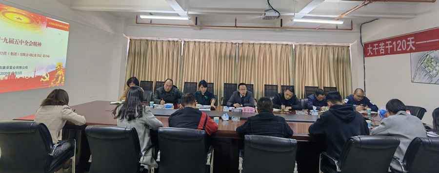 晏小標到康澤公司宣講黨的十九屆五中全會精神